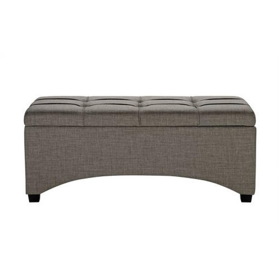 Better Homes & Gardens Pintucked Storage Bench, Gray