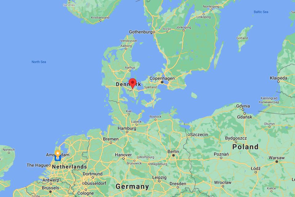 Odense is an island in Denmark. 500,000 residents, and over 150 robotics companies.