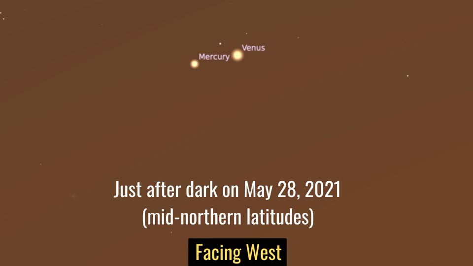 Friday, May 28, 2021: Mercury and Venus in a close conjunction
