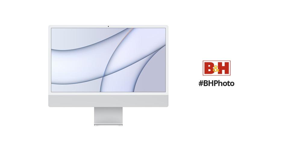 Apple 24″ iMac with M1 Chip (Mid 2021, Silver)