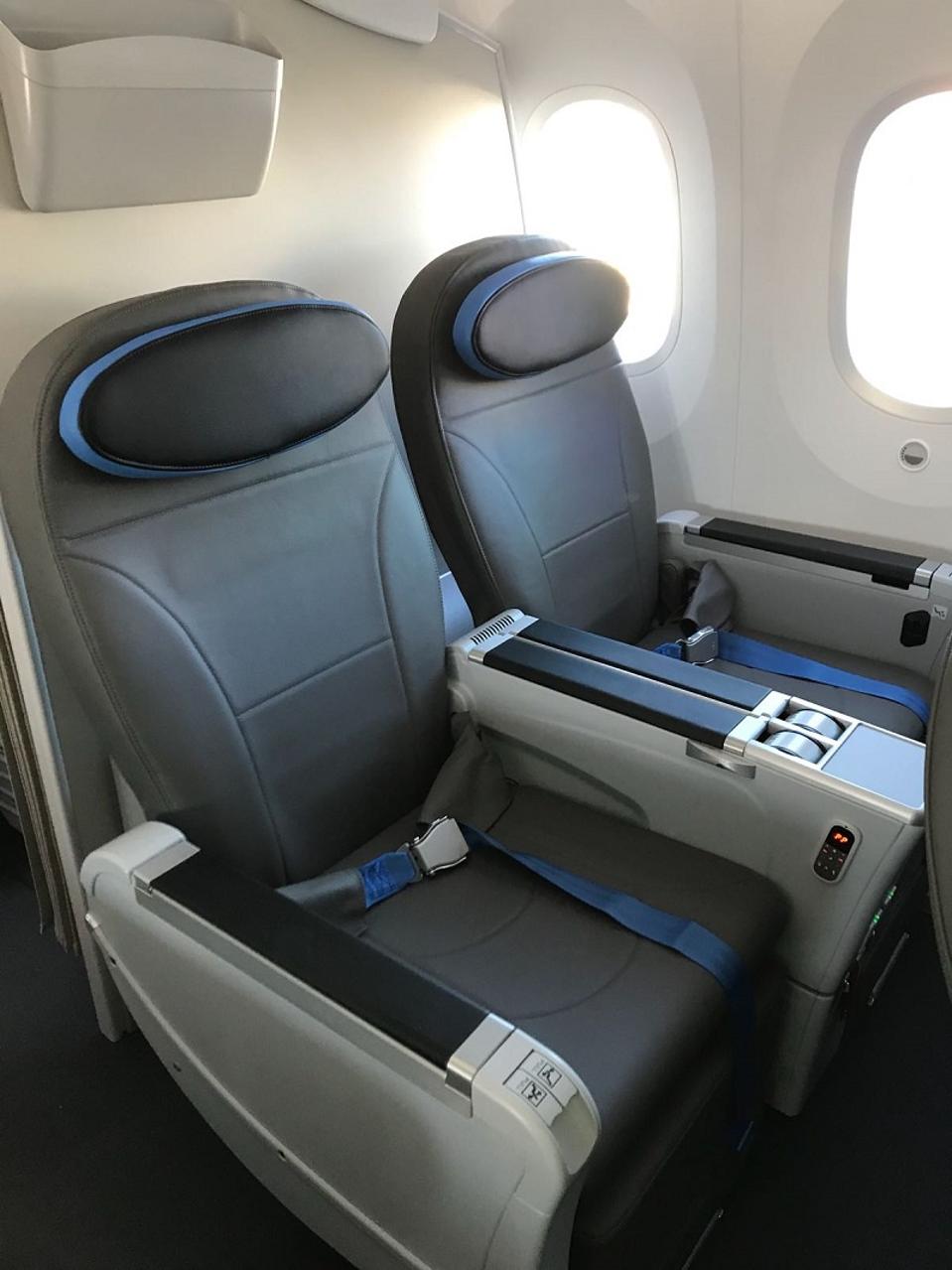 Premium cabin seats on Neos Air