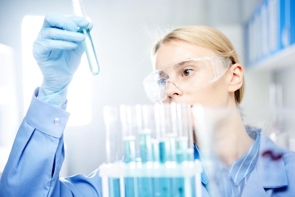 Young woman working in laboratory