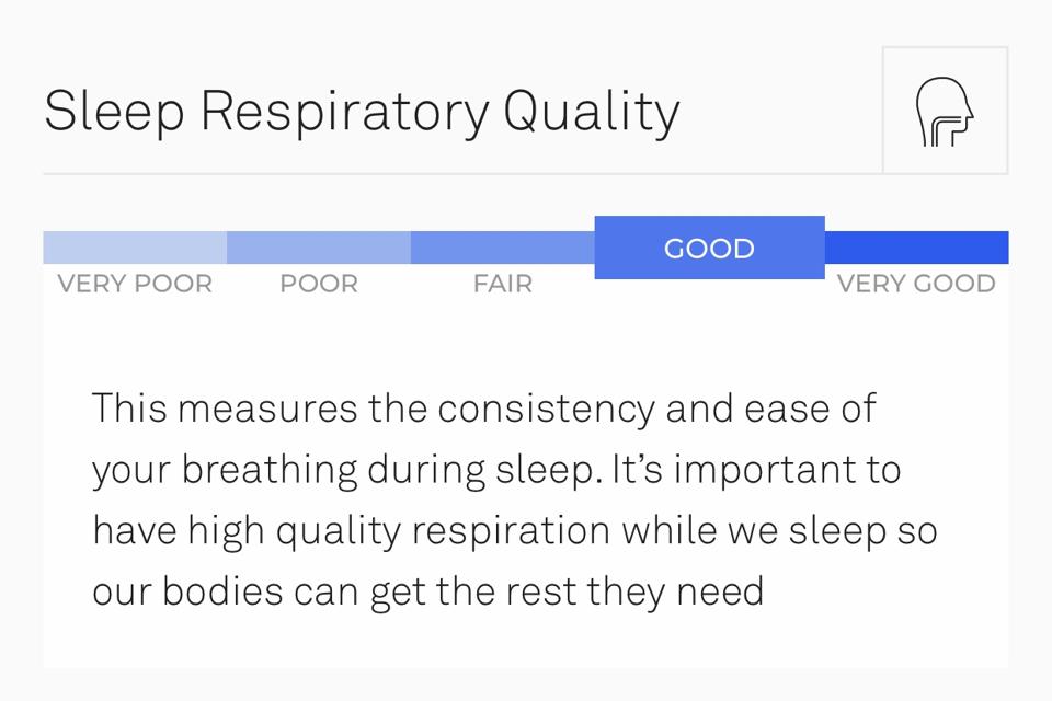 The Tatch app displays your sleep report.