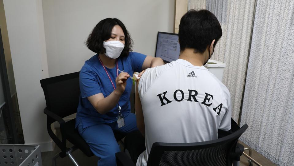 South Korean Olympic Team Recieves Covid-19 Vaccinations