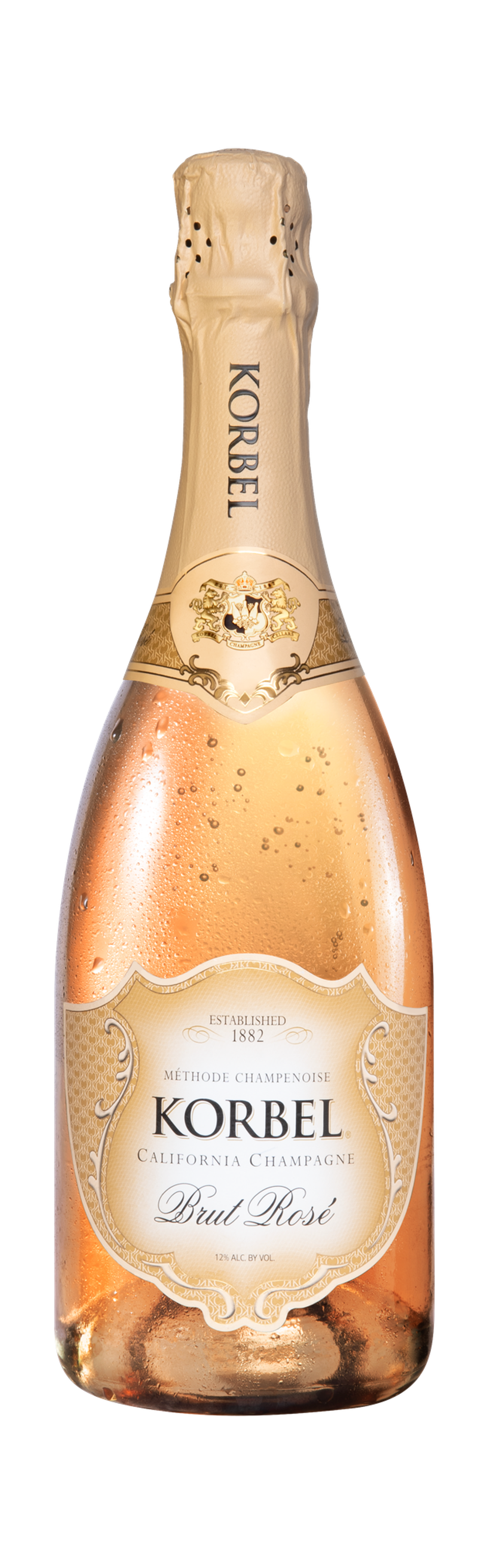 This is a lovely bottle of Korbel Brut Rosé.