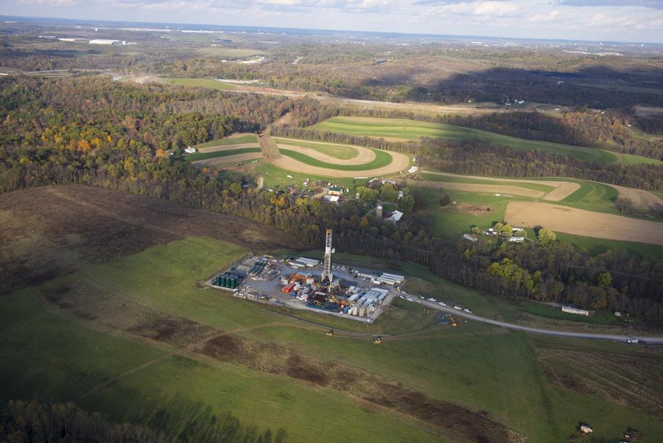 A frac job in the Marcellus Formation In Robinson Township, Pennsylvania