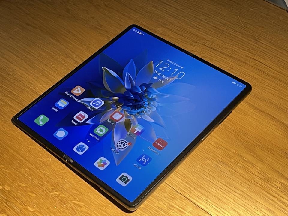 Huawei Mate X2 unfolded.