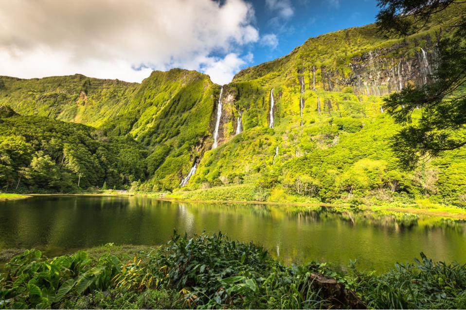 Flores Island in the Azores archipelago, Portugal