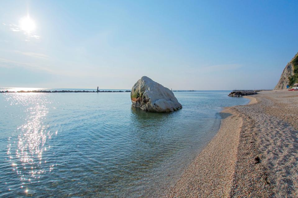 Seascape. Beach of Numana. Marche. Italy. Europe