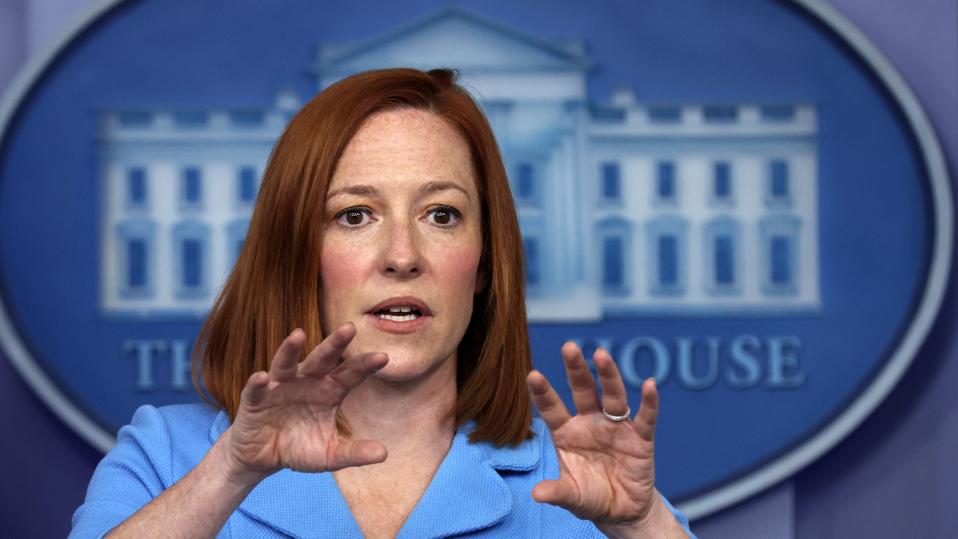 Press Secretary Psaki And Energy Secretary Granholm Hold White House Media Briefing