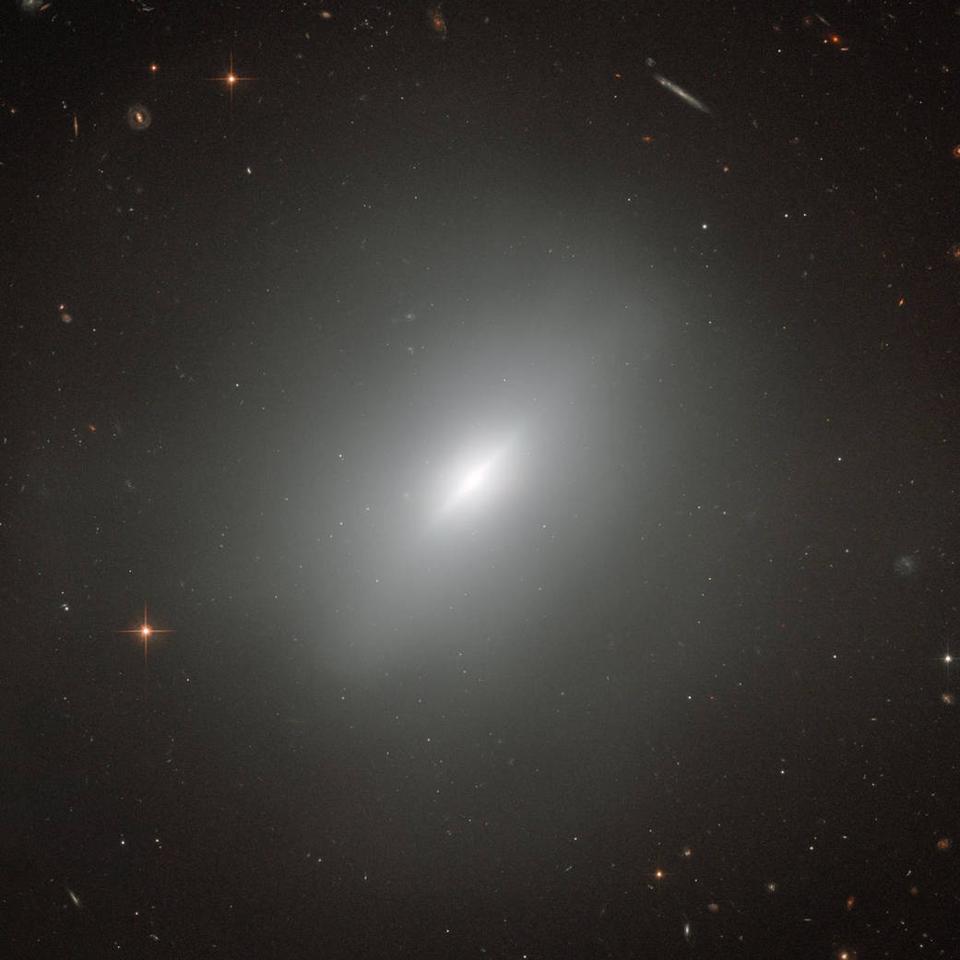 The galaxy NGC 3610, although classified as an elliptical, has many unusual features.