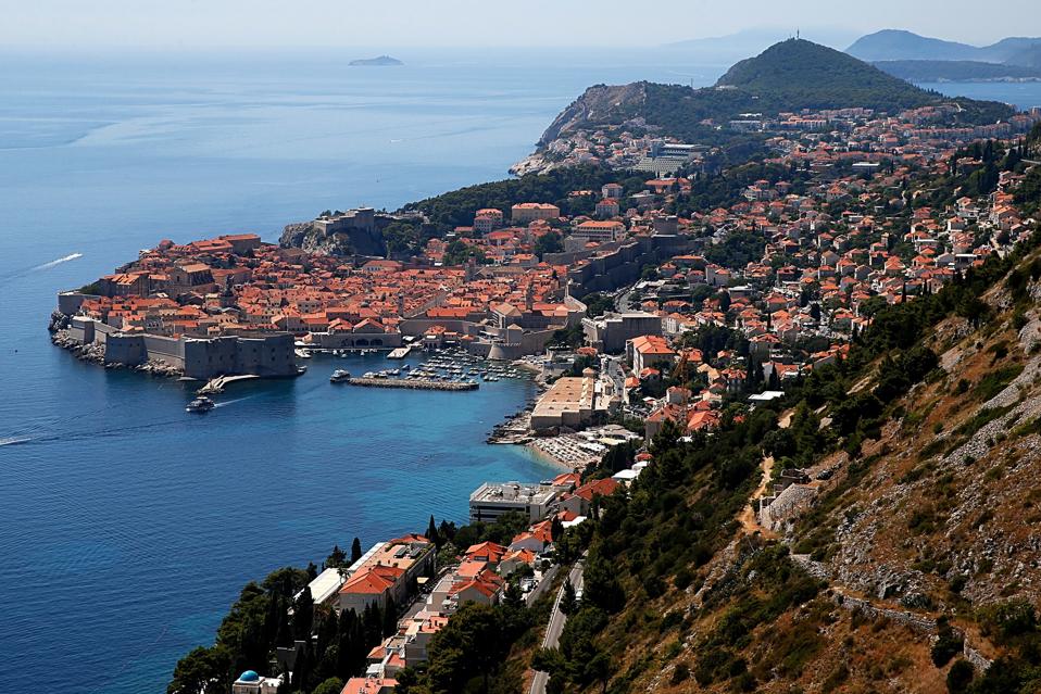 A bird's-eye view of Dubrovnik, Croatia's leading tourist destination.