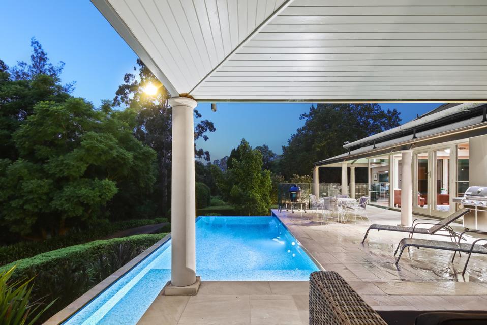 swimming pool at night 1235 West Portland Road Sydney, New South Wales, Australia