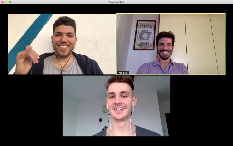 Canitravel.net's cofounders on a Zoom call.