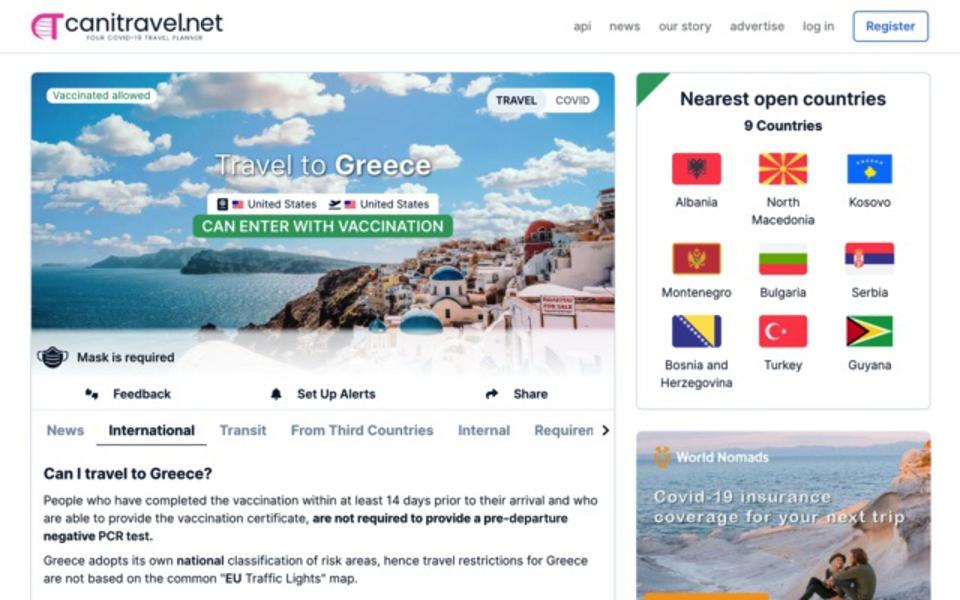 The website's country pages offer a plethora of up-to-date information about Covid-19 restrictions in each destination.