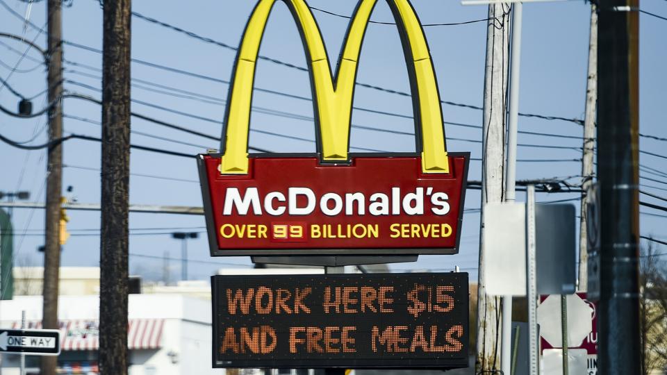 McDonald's Advertising $15 Wage In Pennsylvania