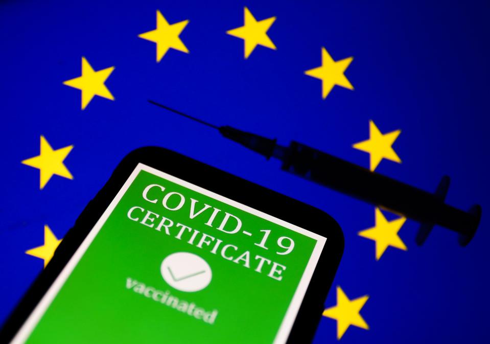 European Union COVID-19 Certificate Photo Illustration
