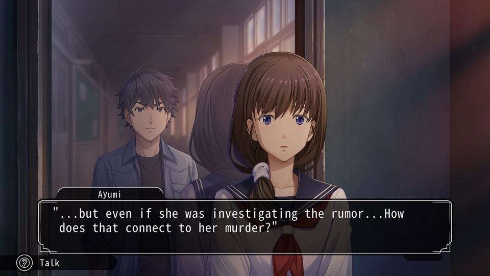 The girl standing behind