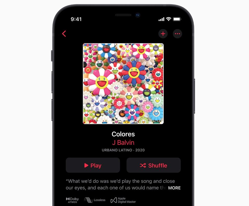 Apple Music's lossless quality catalog s coming soon.