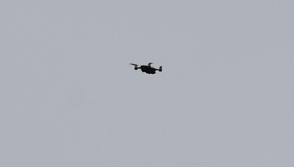 A drone from 2019 flying over a football game in Scotland: not aliens.