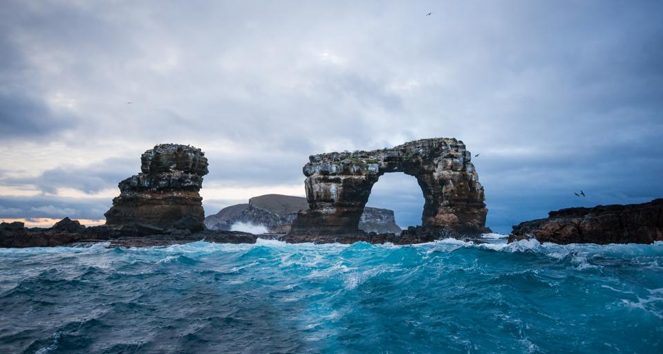 Darwin's Arch with Darwin Island in background.
