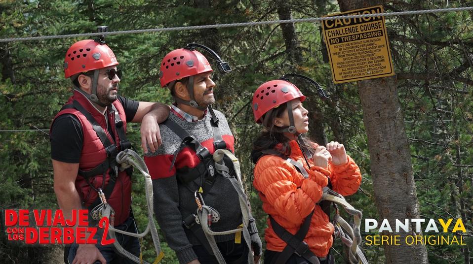 The Derbez family preps for a ″fun″ activity during their road trip.