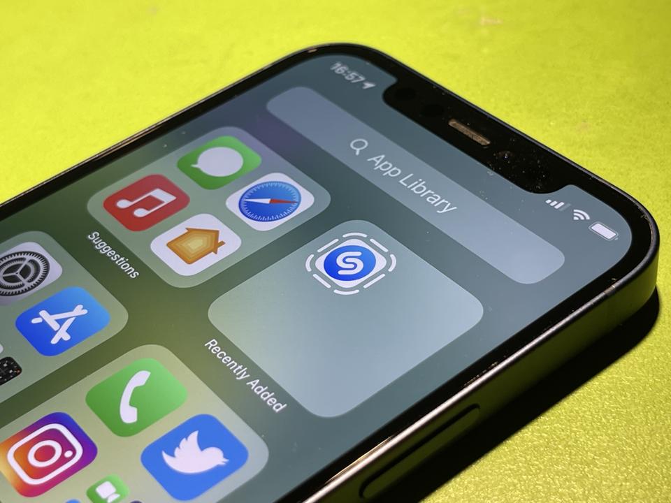 Shazam App Clip in iOS 14.6.