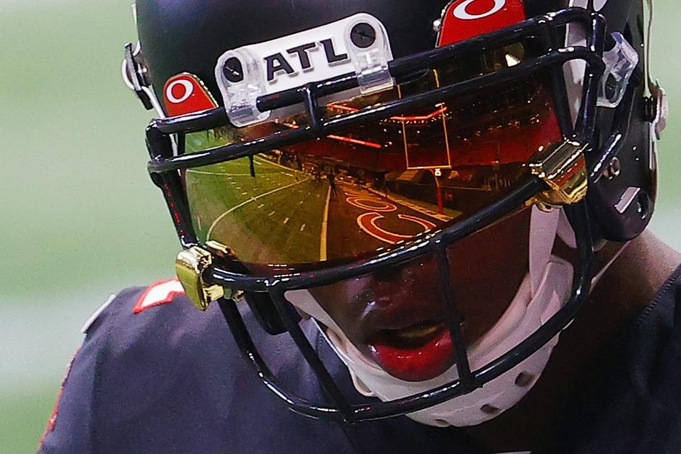 Atlanta Falcons WR Julio Jones versus the New Orleans Saints.