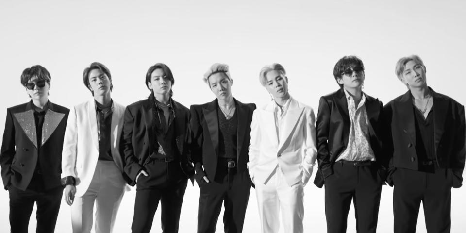 Screenshot from BTS's 'Butter' music video