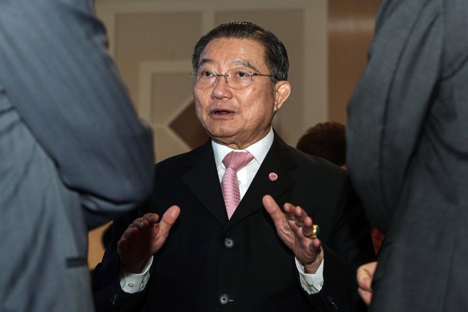 Billionaire Charoen Sirivadhanabhakdi Attends Thai Beverage Pcl. Charity Event Press Conference