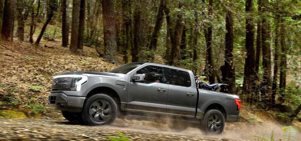 Ford F-150 Lightning going off road