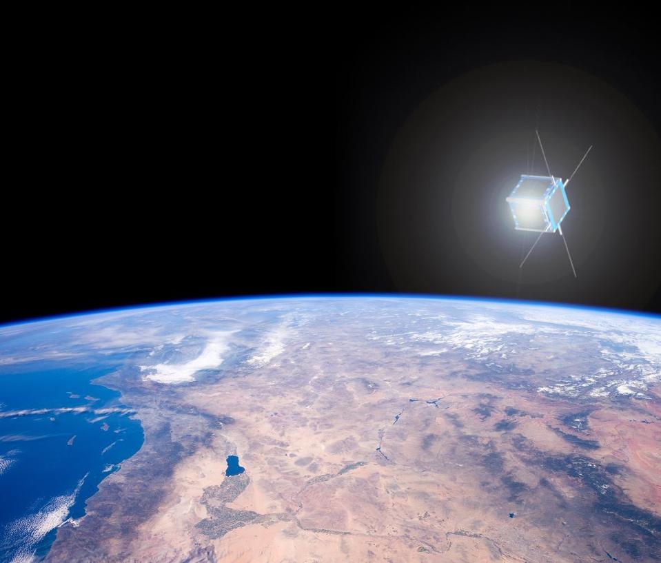 An artist's rendition of the approved and selected LightCube CubeSat mission.