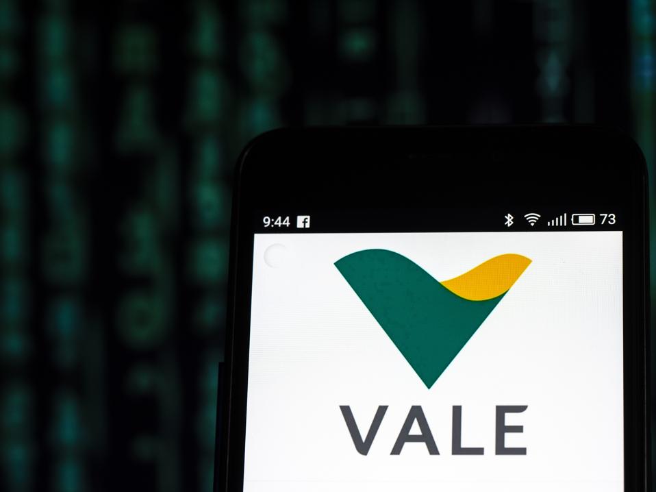 Vale S.A. logo seen displayed on smart phone. Vale S.A. is a