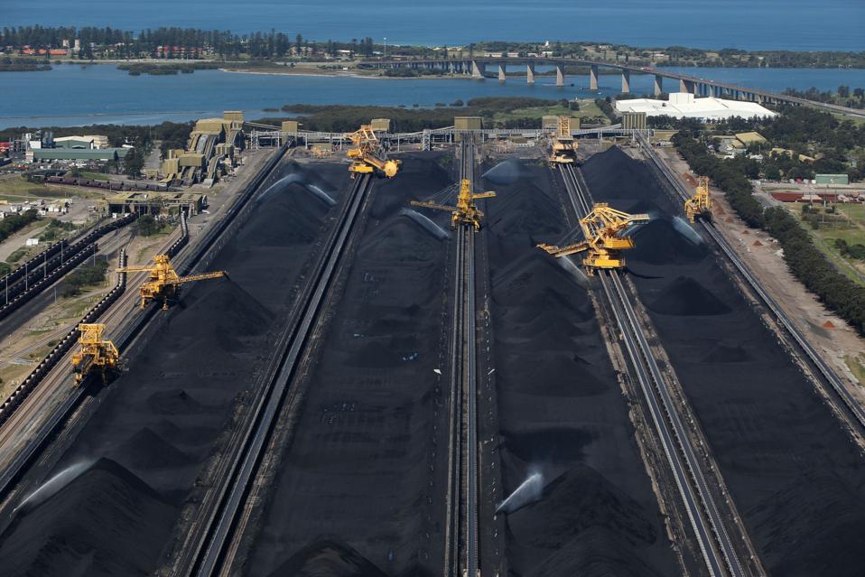 Aerial Views Of Newcastle Coal Industry And Glencore Plc Coal Operations