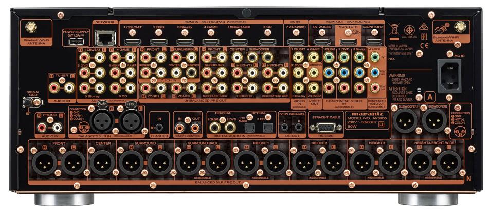 Rear view of Marantz AV8805A