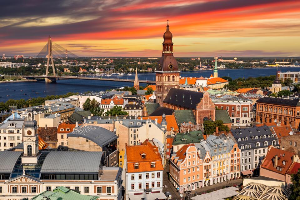 St Peter's in the centre of Riga, Latvia's capital city.