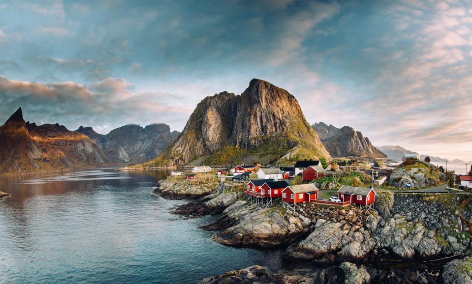 Norwegian fishing village on the Lofoten Islands.