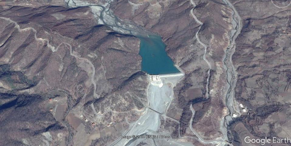 A dam dries up a river.