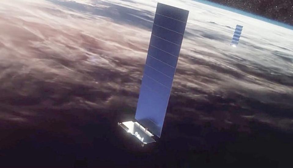 Starlink satellites in orbit.