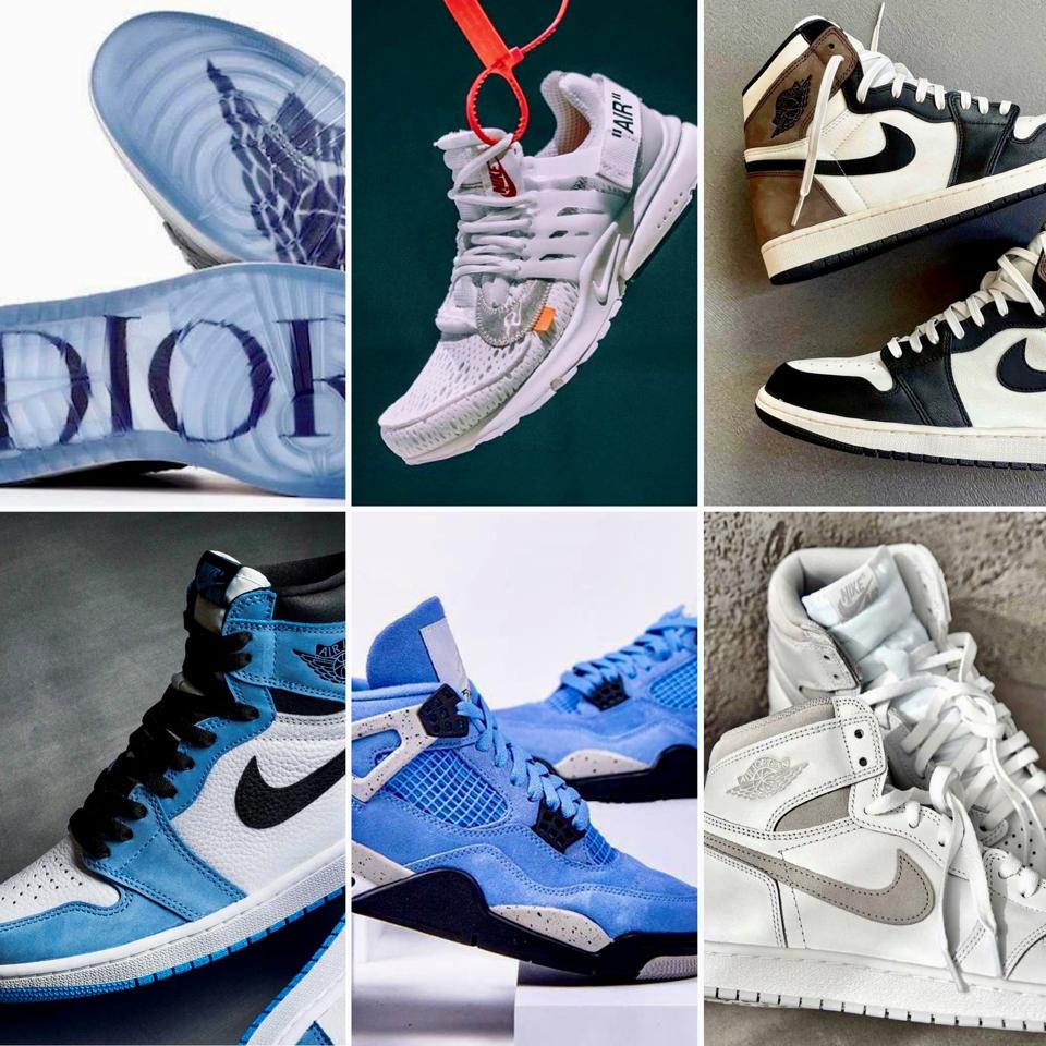 Designer trainers and clothing