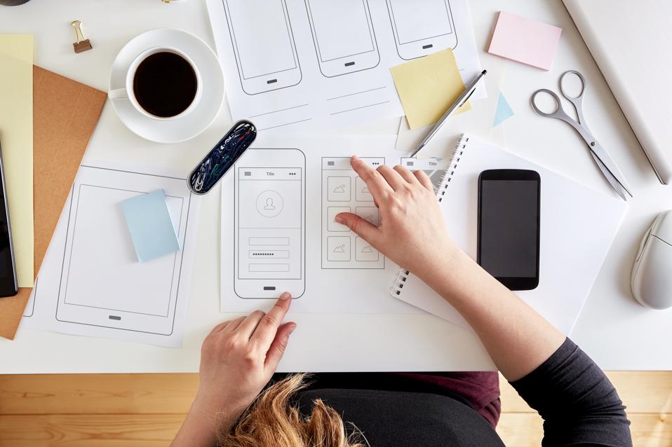 Wireframes. User experience concept