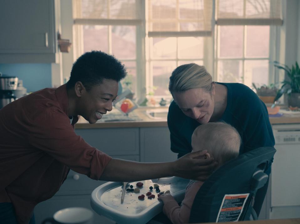 June Moira and Nichole in Toronto in The Handmaid's Tale