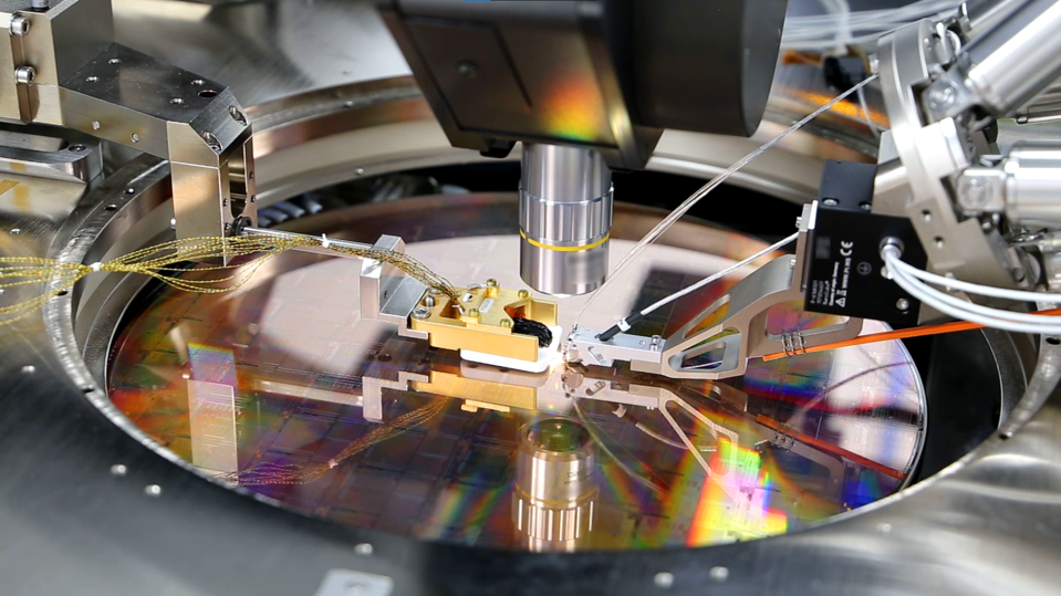 Image of a wafer using optical computer for quantum computing