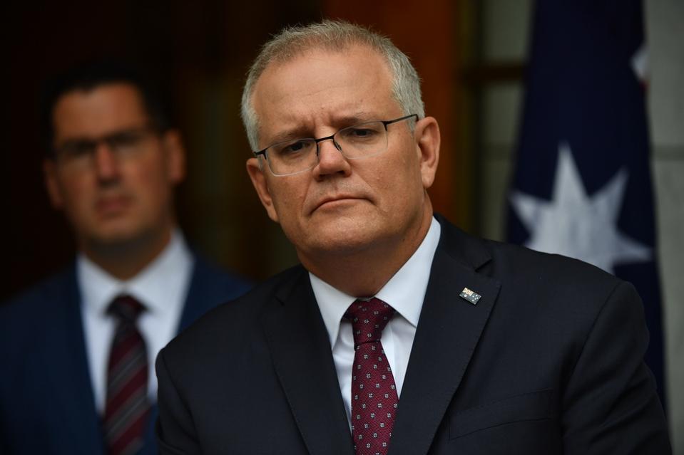 Prime Minister Scott Morrison Holds COVID-19 Press Conference As Parliamentary Sitting Continues
