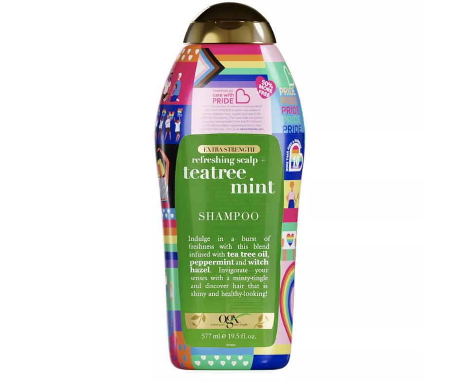 10 Makeup And Beauty Brands To Shop During Pride Month To Support The LGBTQ Community-OGX Care with Pride Extra Strength Tea Tree Mint Shampoo