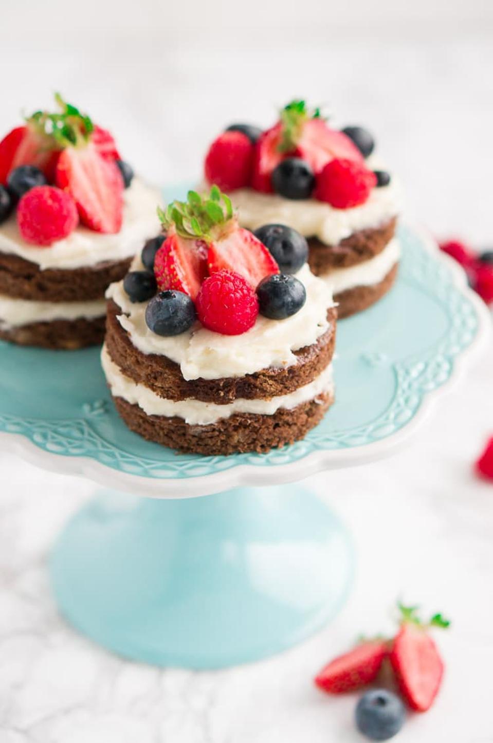 Red White Blue Mini Cakes