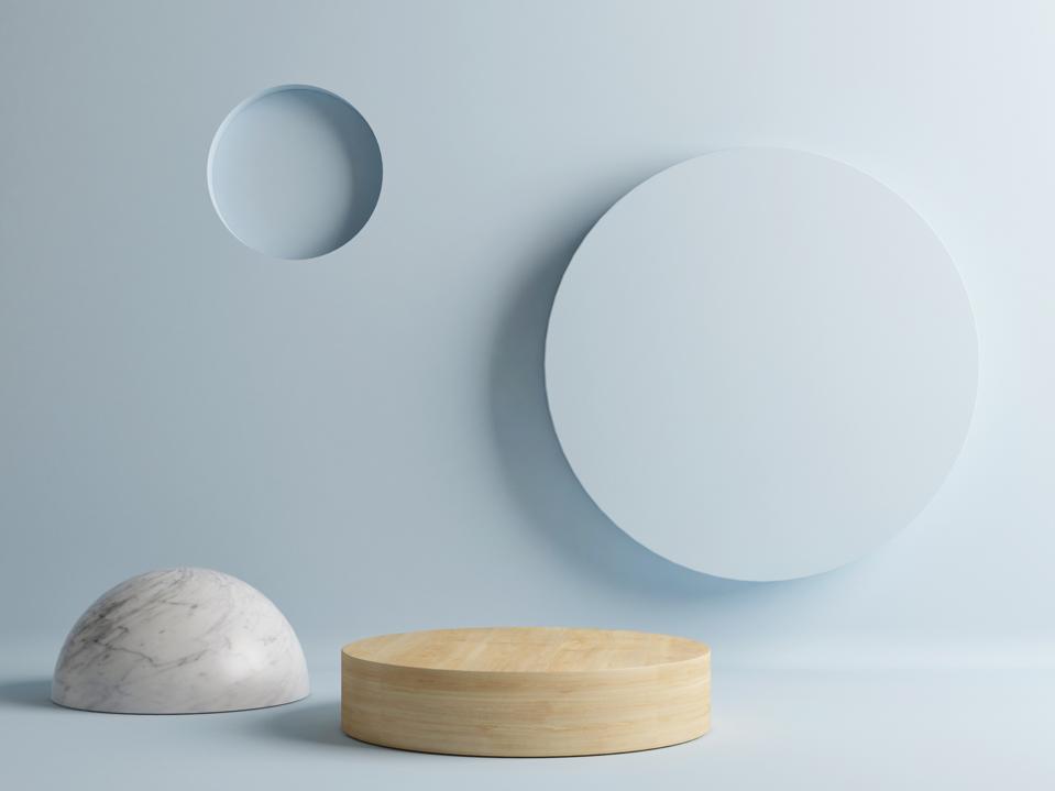 Wooden floor, minimal abstract scene
