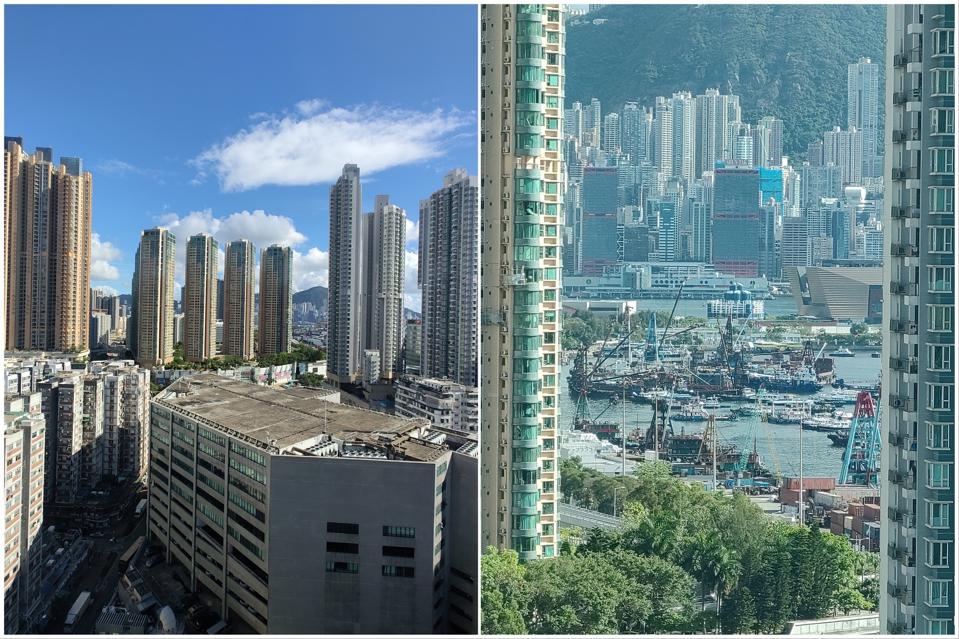A sample 1x image and a 5x zoom image captured by the ZTE Axon 30 Ultra.