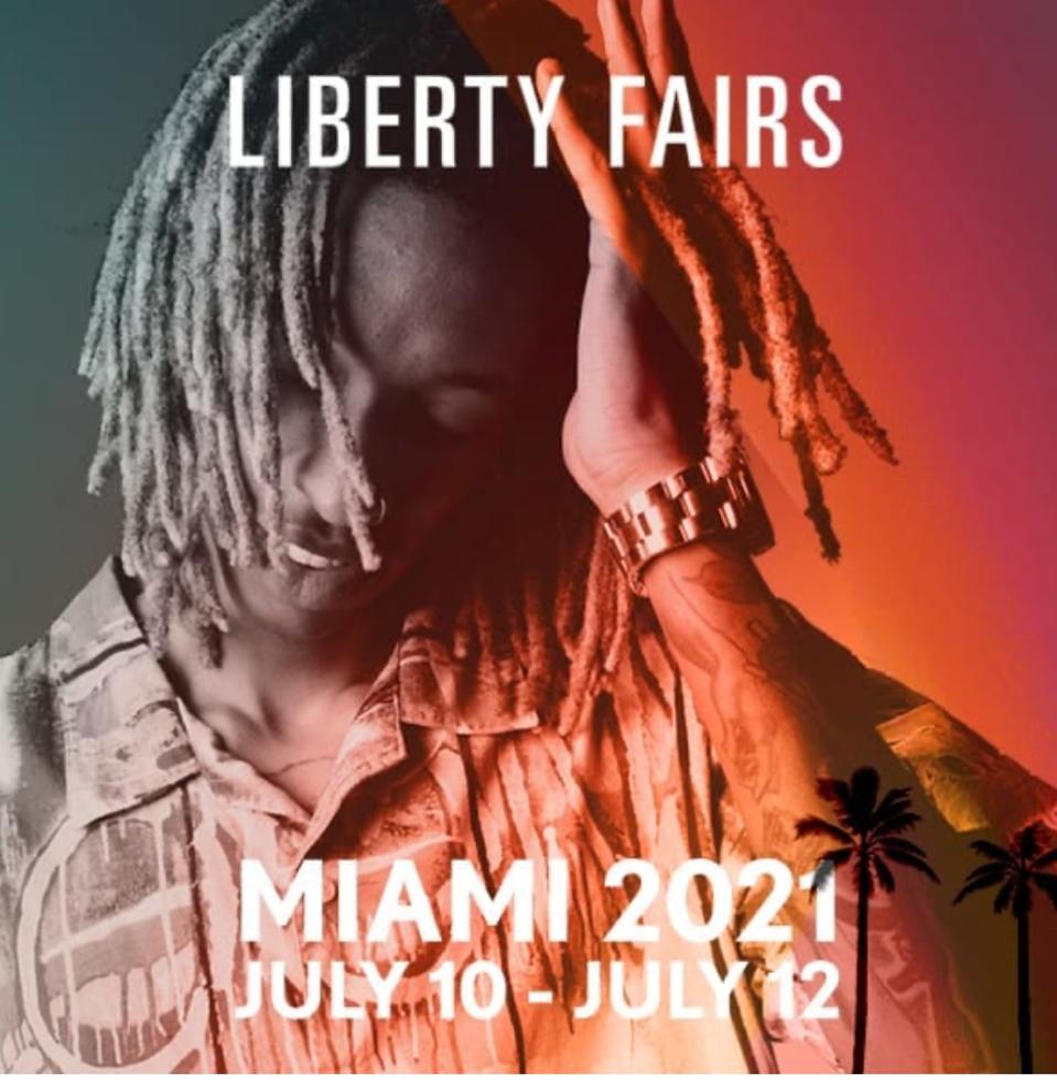 A announcement for the Liberty Fair in Miami July 10-12