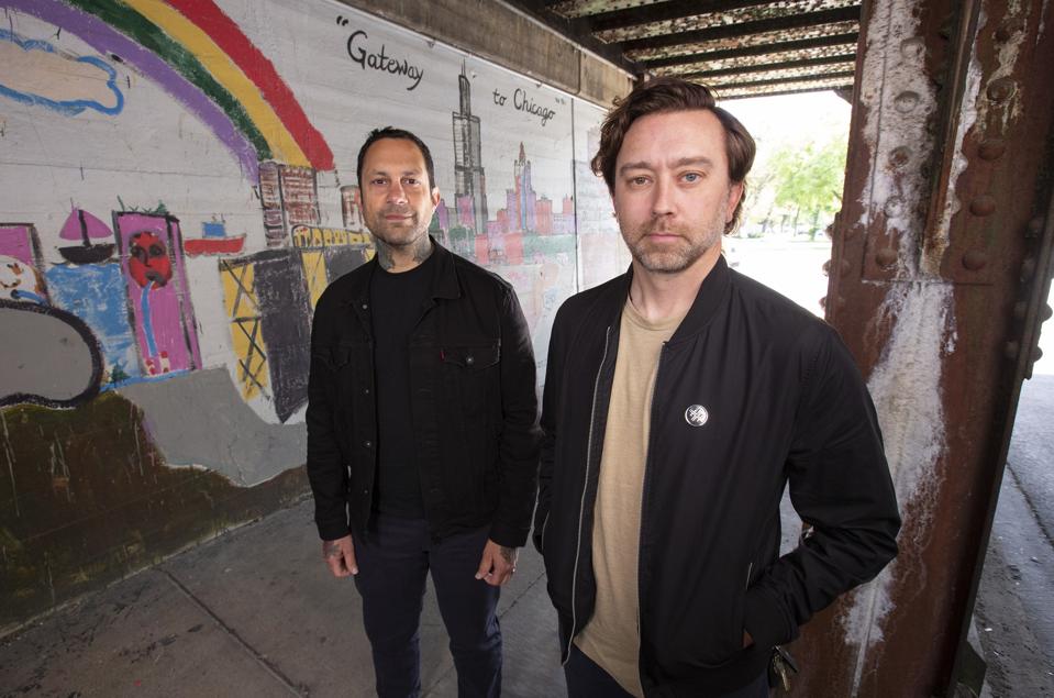 Joe Principe (left) and Tim McIlrath (right) of Chicago punk group Rise Against ready release of 'Nowhere Generation,' the group's ninth studio album, available Friday, June 4, 2021 via Loma Vista Recordings (Photo by Barry Brecheisen)